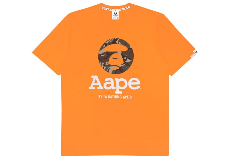 AAPE by A Bathing Ape Orange Plaid Shirt