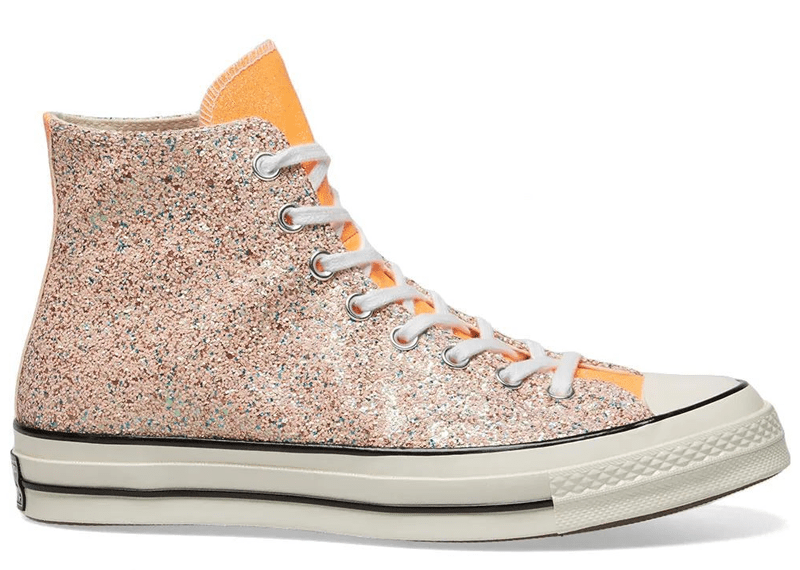 Orange glitter converse best sale