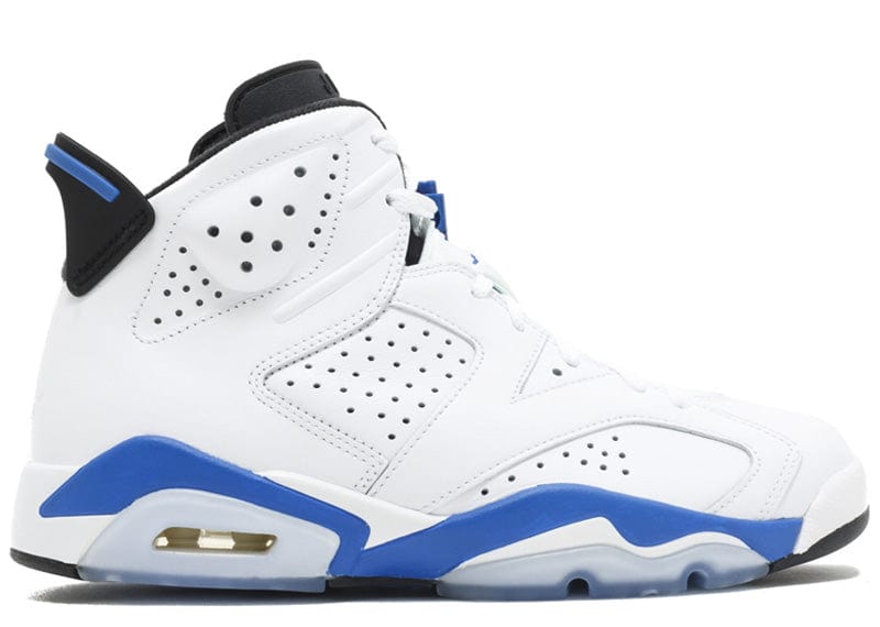 Jordan retro 6 blue and white best sale