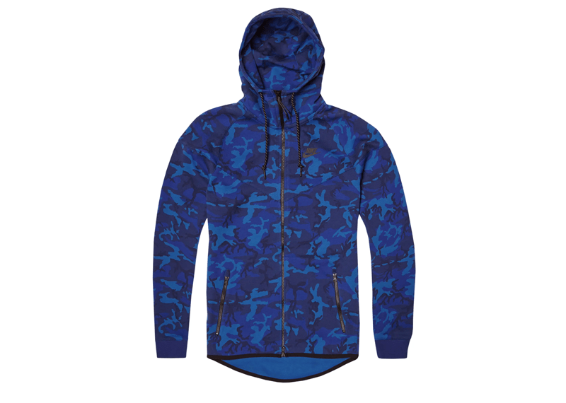 Nike Hoodie Tech Fleece Camo Game Royal Black Court Order