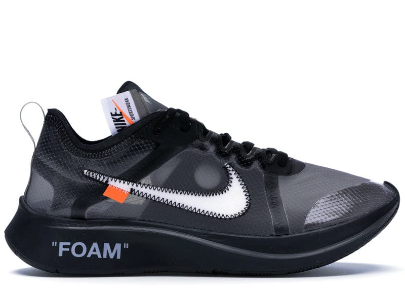 Off White X Nike Zoom Fly Black Silver