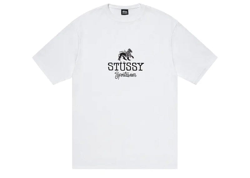 Stussy Lion Logo Tee White