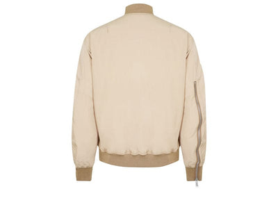 424 Streetwear 424 Logo Patch Quilted Bomber Jacket Beige