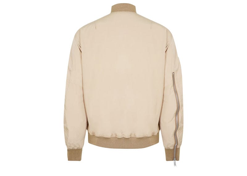 424 Streetwear 424 Logo Patch Quilted Bomber Jacket Beige