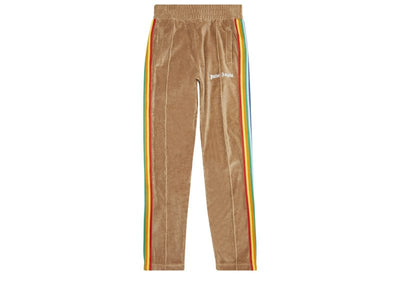 Palm Angels Rainbow Chenille Track Pants Beige