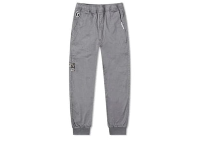 AAPE Streetwear A Bathing Ape AAPE Now Embroidered Badge Sweat Pant Monument Grey