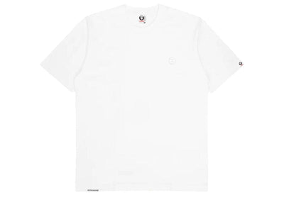 AAPE Streetwear A Bathing Ape AAPE Now Embroidered Badge Tee White