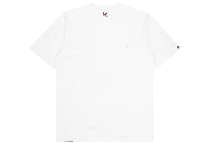 AAPE Streetwear A Bathing Ape AAPE Now Embroidered Badge Tee White