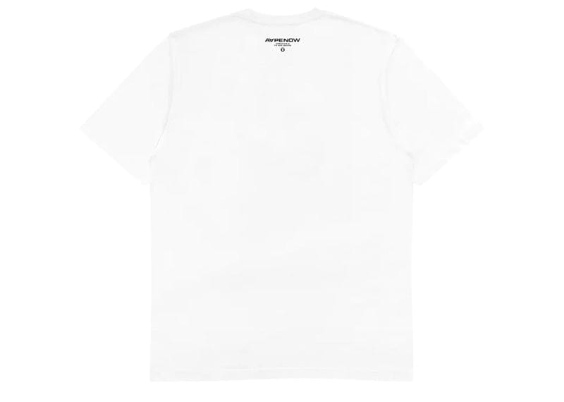 AAPE Streetwear A Bathing Ape AAPE Now Embroidered Badge Tee White