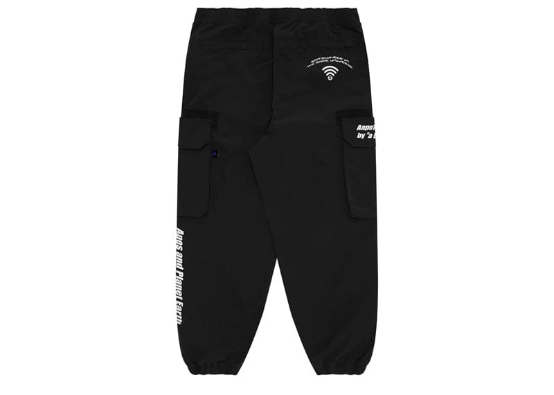 AAPE Streetwear AAPE Black Bonded Cargo Pant