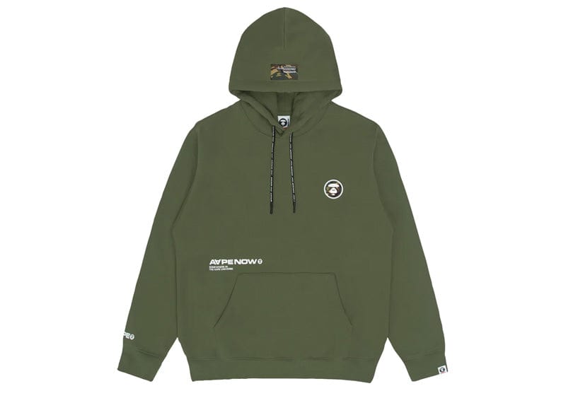 AAPE Streetwear AAPE By A Bathing Ape Badge Logo Hoodie khaki