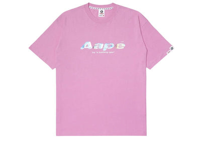 AAPE Streetwear AAPE Logo Tee Pink/Silver