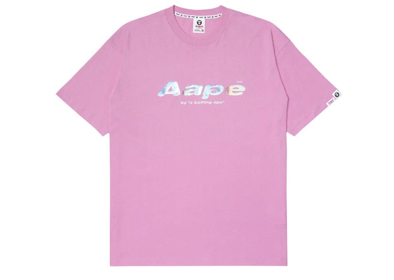 AAPE Streetwear AAPE Logo Tee Pink/Silver