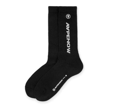 Aape Accessories Aape Moonface Embroidered Logo Socks Black