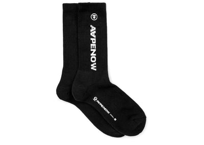 Aape Accessories Aape Moonface Embroidered Logo Socks Black
