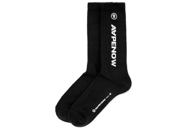 Aape Accessories Aape Moonface Embroidered Logo Socks Black