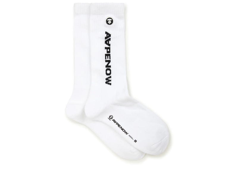 Aape Accessories Aape Moonface Embroidered Logo Socks White
