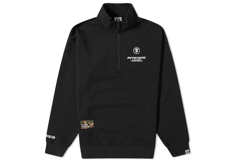 AAPE Streetwear AAPE Now Black Zip Sweatshirt