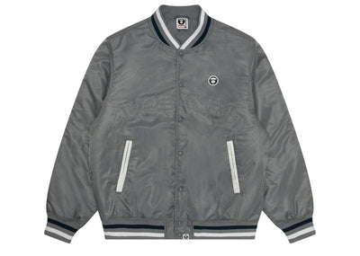 AAPE Streetwear AAPE Now Moonface Baseball Jacket Grey