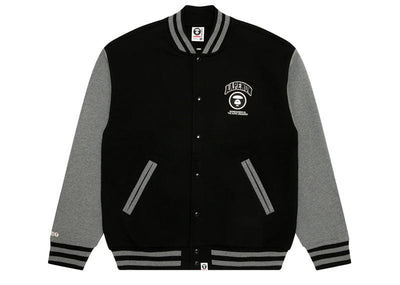 AAPE Streetwear AAPE Now Moonface Logo Baseball Jacket Black/Gray