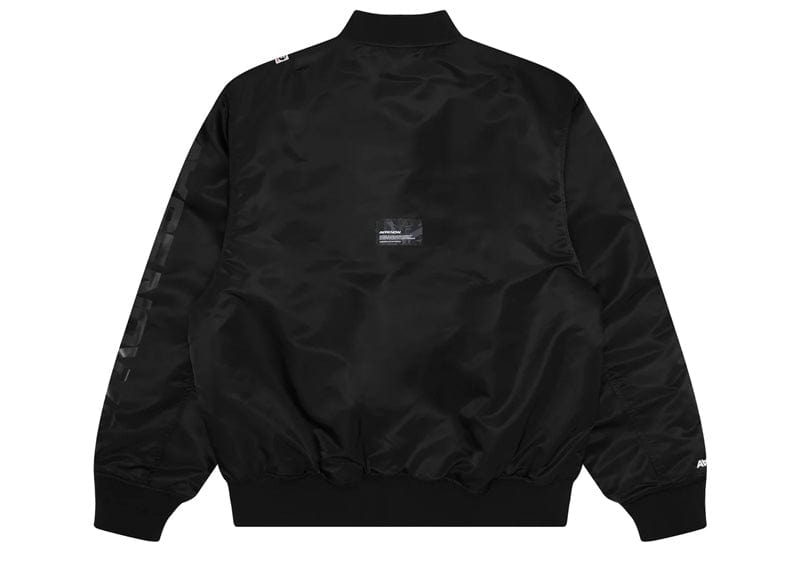 AAPE Logo Patch Zip-Up Bomber Jacket - Black – Court Order