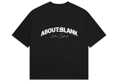 about:blank Streetwear about:blank Arched Logo Oversized Tee Black