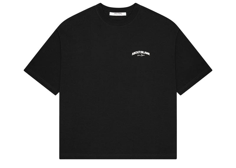 about:blank Streetwear about:blank Arched Logo Oversized Tee Black