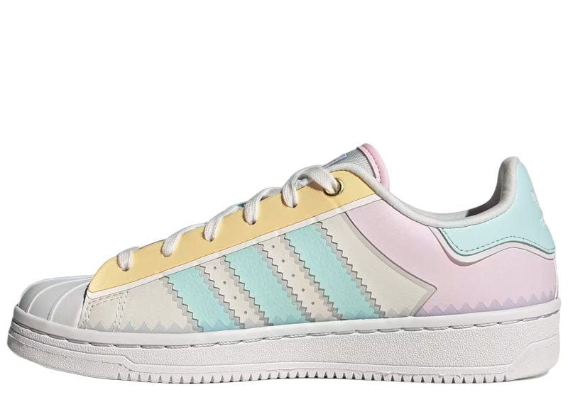 Adidas superstar light pink white best sale