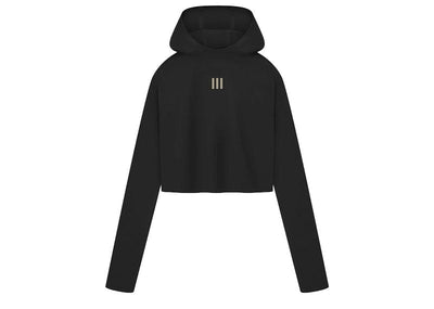 adidas streetwear adidas x Fear of God Athletics Women's Crop Pullover Hoodie Black