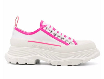 Alexander Mcqueen Sneakers Alexander McQueen Tread Slick Low Lace Up Pink White (Women's)