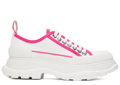 Alexander Mcqueen Sneakers Alexander McQueen Tread Slick Low Lace Up Pink White (Women's)