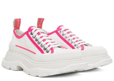 Alexander Mcqueen Sneakers Alexander McQueen Tread Slick Low Lace Up Pink White (Women's)