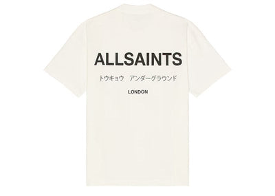 All Saints Streetwear Underground Oversized Crew T-Shirt Ashen White