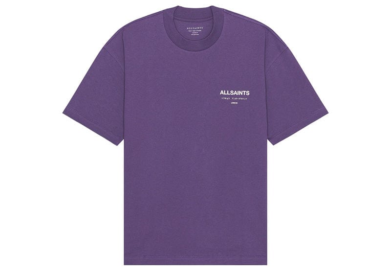 AllSaints Streetwear AllSaints Underground Oversized Crew T-Shirt Lapis Purple