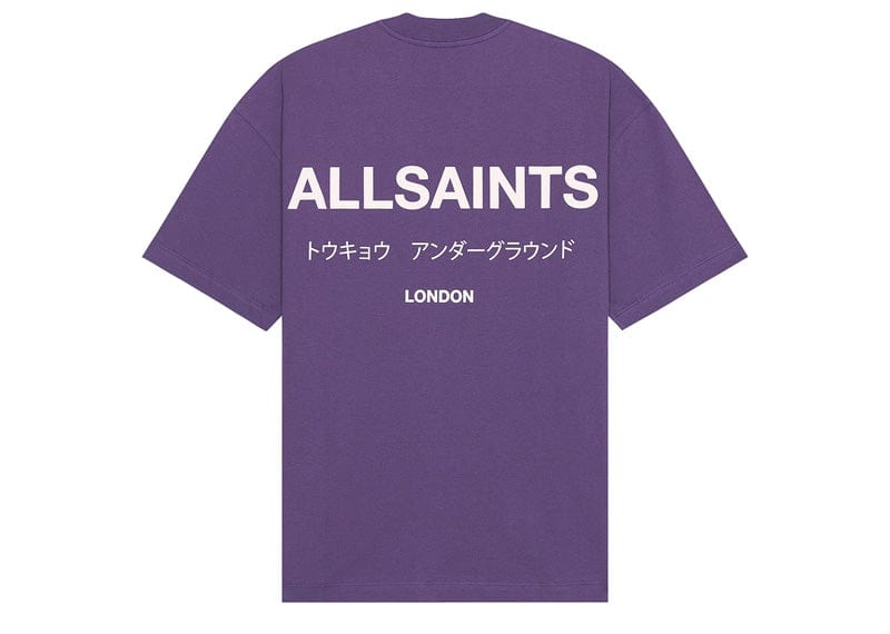 AllSaints Streetwear AllSaints Underground Oversized Crew T-Shirt Lapis Purple