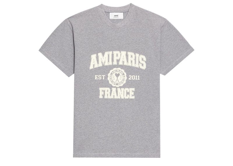 AMI STREETWEAR Ami Paris France T-Shirt Grey AMI Paris