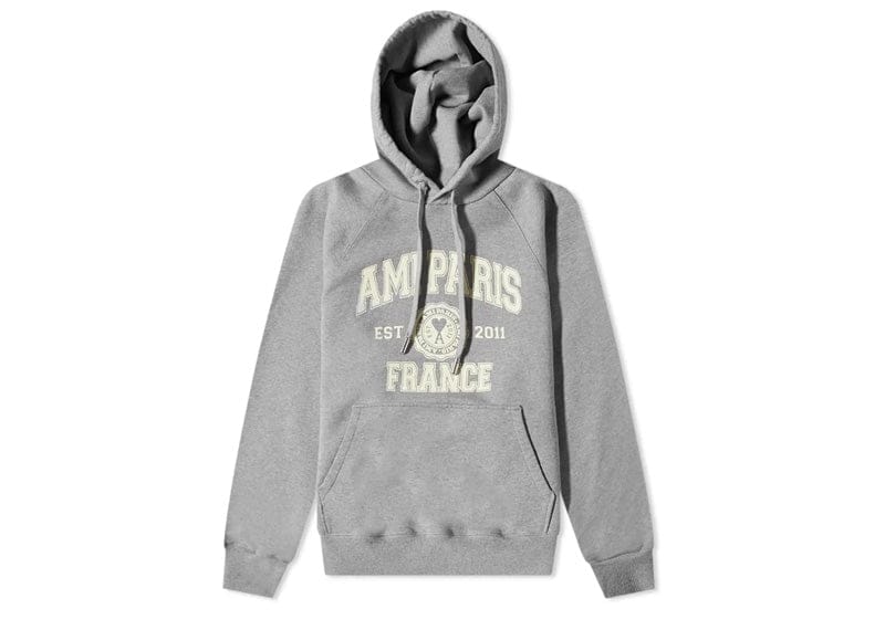 Ami Streetwear AMI Paris Popover Hoodie Heather Grey