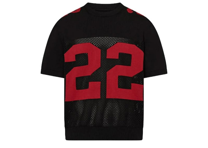 AMIRI 12y トップス Amiri 22 Intarsia Mesh T-Shirt Black Red – Court Order