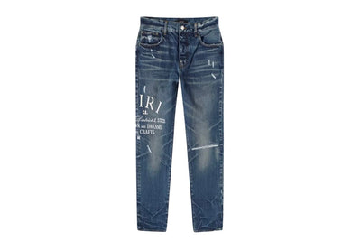 Amiri Streetwear Amiri Arts District Embroidered Jeans River Indigo