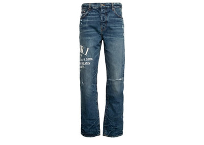 Amiri Streetwear Amiri Arts District Embroidered Jeans River Indigo
