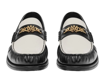 Amiri Sneakers Amiri Black Leather Two Tone Ma Chain Loafers