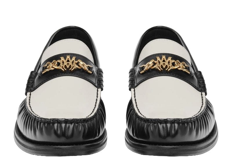 Amiri Sneakers Amiri Black Leather Two Tone Ma Chain Loafers