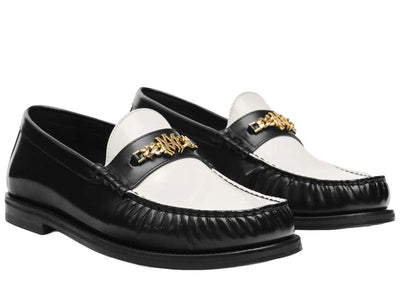 Amiri Sneakers Amiri Black Leather Two Tone Ma Chain Loafers