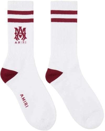 Amiri Accessories AMIRI MA Stripe Socks White Red