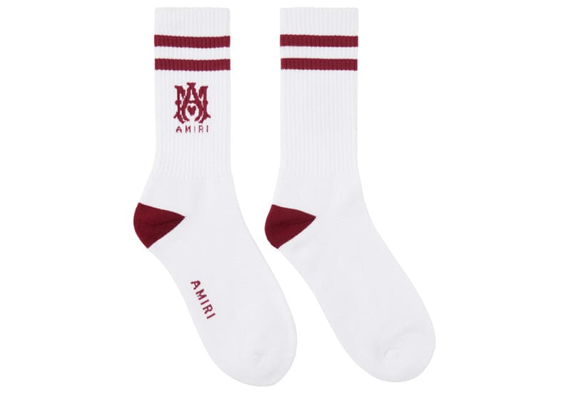 Amiri Accessories AMIRI MA Stripe Socks White Red