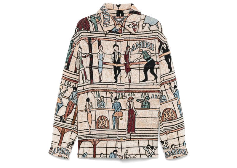 Amiri Streetwear Amiri Pull Hall Tapestry Overshirt Neutral