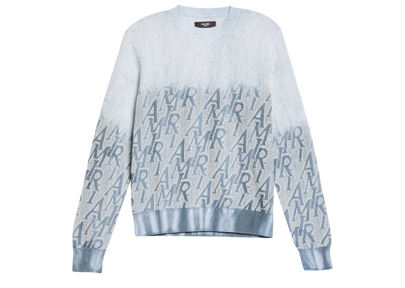 Amiri Streetwear Amiri Repeat Tie Dye Crewneck Sweater Ashley Blue