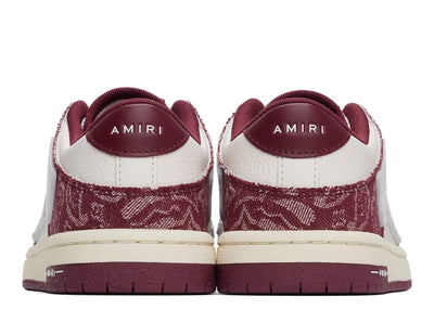 Amiri Sneakers AMIRI Skel Top Low Bandana White Burgundy