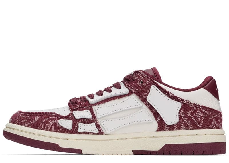 Amiri Sneakers AMIRI Skel Top Low Bandana White Burgundy