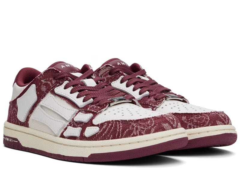Amiri Sneakers AMIRI Skel Top Low Bandana White Burgundy